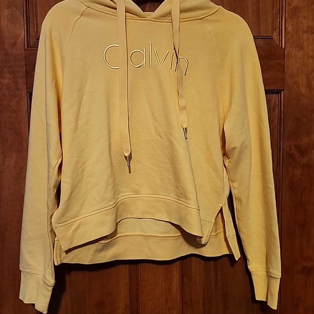Calvin Klein Woman's Size M block logo hoodie soft